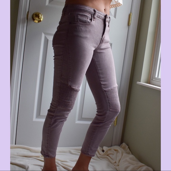 audrey moto detail skinny pant